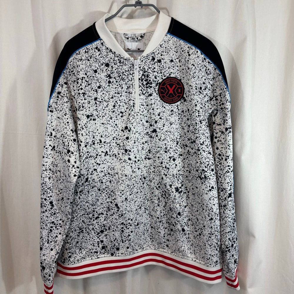 Puma x Daily Paper Quarter Zip Pullover Size S – Black White Speckle Streetwear